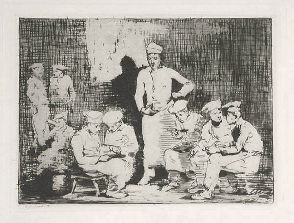 Theodule Augustin Ribot - Le Dejeuner des Cuisiniers Scene Culinaire The Cooks' Lunch Culinary Scene