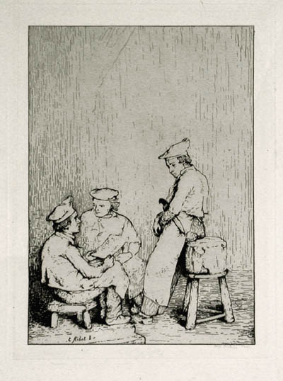 Theodule Augustin Ribot - La Carte Scene Culinaire The Menu Culinary Scene