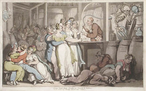 Thomas Rowlandson - The Dram Shop from The English Dance of Death