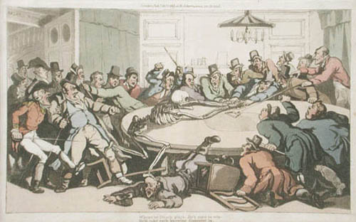 Thomas Rowlandson - The Gaming Table from The English Dance of Death