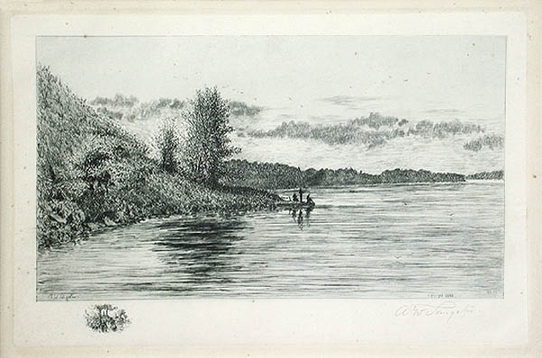 Amos W Sangster - Niagara River Canada Side Opposite Lewiston
