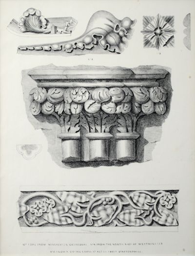 Henry Shaw - Crockets and A Pattera From Winchester A Capital From Westminster Abbey