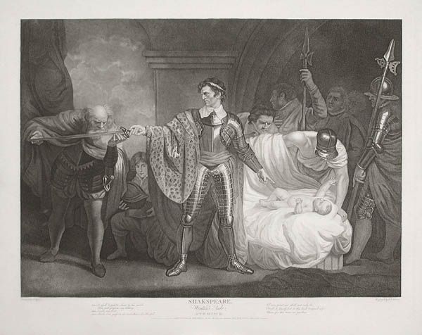 Jean Pierre Simon also known as John Peter Simon and John Opie - Winter's Tale Act II Scene III Leontes Antigonus and the Infant Perdita from the Shakspeare Gallery by John Boydell