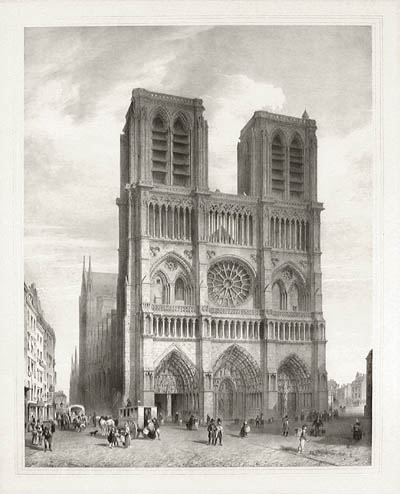 Gustave Simonau - Eglise Metropole de Notre Dame a Paris or Metropolitan Church of Notre-Dame Paris