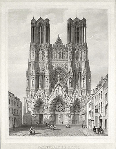 Gustave Simonau - Cathedrale de Reims or Reims Cathedral