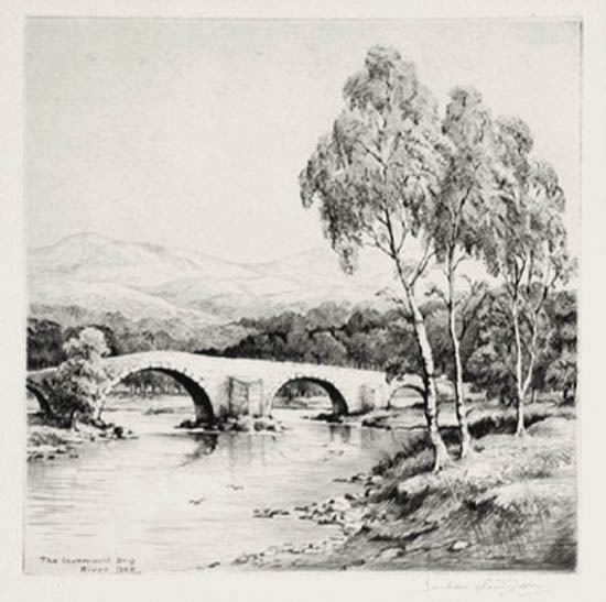 Henry Jackson Simpson - The Invercauld Bridge River Dee