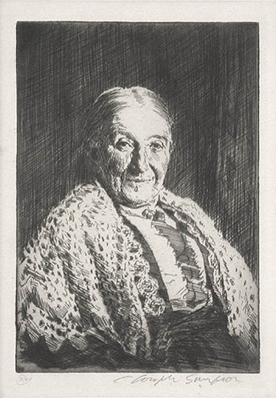 Joseph Simpson - Portrait of an Old Lady