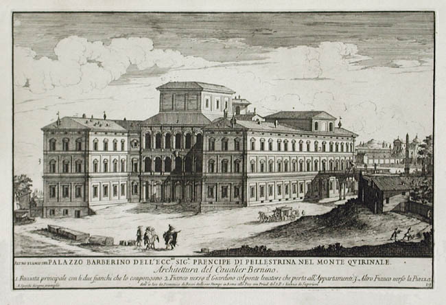 Alessandro Specchi - Palazzo Barberino dell’ Ecc. Sig. Prencipe di Pellestrina Nel Monte Quirinale