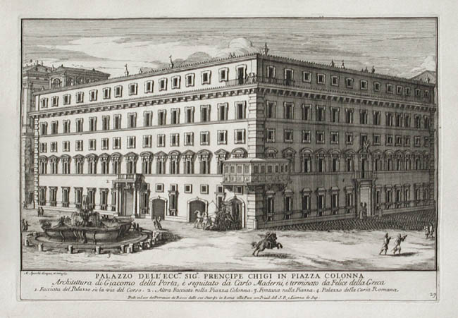 Alessandro Specchi - Palazzo dell’ Ecc. Sig. Prencipe Chigi in Piazza Colonna