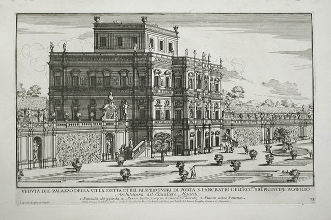 Alessandro Specchi - Veduta del Palazzo della Villa di Bel Respiro