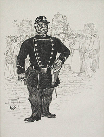 Theophile Alexandre Steinlen - La Securite des Rues The Street Security