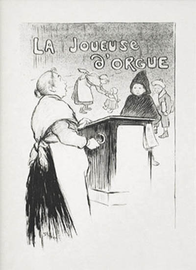 Theophile Steinlen - La Joueuse d'Orgue The Organ Player