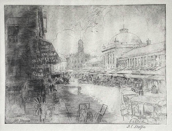 Dwight Case Sturges - Quincy Market and Faneuil Hall