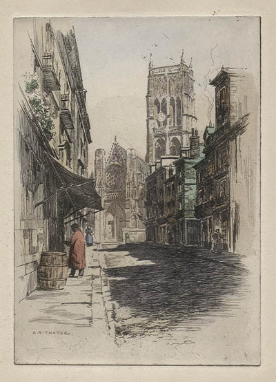 Albert R. Thayer - Street Scene France