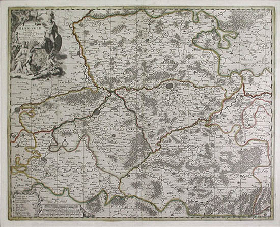 Nicolaes Visscher II - Comitatus Hannoniae Tabula Map of the Province of Hainaut