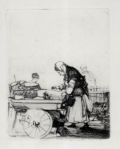 John W. Winkler - La Marchande de Legumes or The Vegetable Merchant
