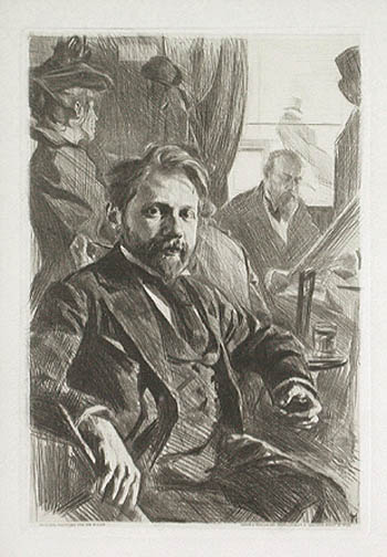 Heinrich Wolff - Self-Portrait in a Coffee House