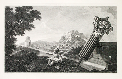William Woollett and William Hogarth - Frontispiece to Taylor's Perspective