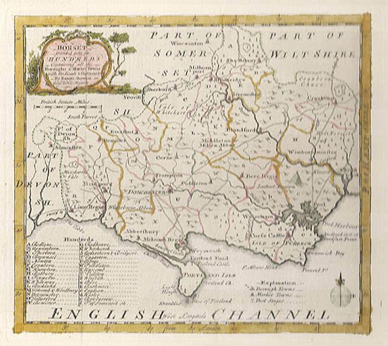 Emanuel Bowen - 18th Century Map of Dorset