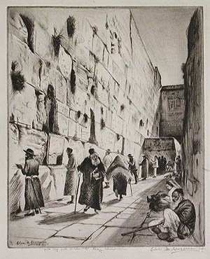 Elias Mandel Grossman - Wailing Wall