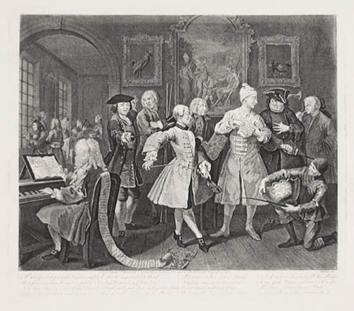 William Hogarth - A Rake's Progress Plate 2 A Rake's Progress Plate 2 The young aristocrat Tom Rakewell has set himself up in fine furnishings