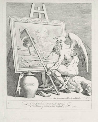 William Hogarth - Time Smoking a Picture
