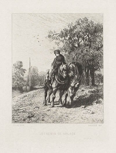 Charles Jacque - Le Chemin de Halage