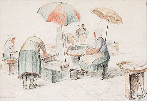 Edna Lawrence - The Fish Market Holland