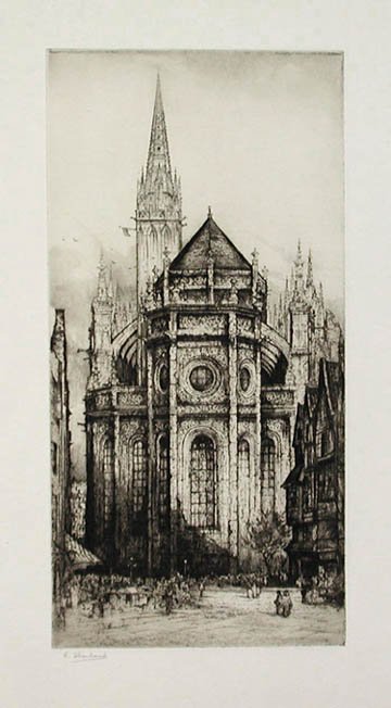 Edward Sharland - Apse of the Parish Church of Saint Pierre Caen France