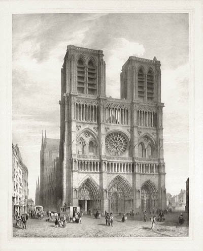 Gustave Simonau - Eglise Metropole de Notre Dame a Paris or Metropolitan Church of Notre-Dame Paris