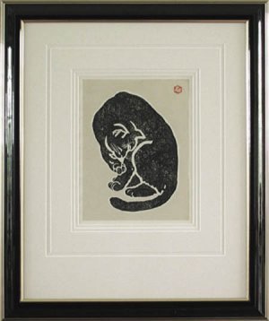 Sadanobu Hasegawa - Framed Image - Cat