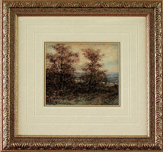 Louis B Akin - Framed Image - Woodland Shore