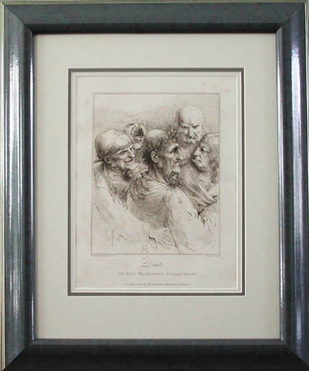 Francesco Bartolozzi - Framed Image - Dante Five Grotesque Heads