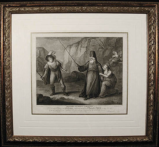 Francesco Bartolozzi - Framed Image - Prospero Disarming Ferdinand