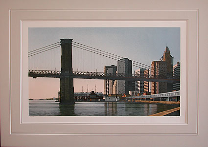 Frederick Brosen - Matted Image - Brooklyn Bridge