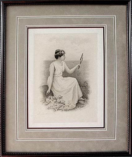 Jennie Augusta Brownscombe - Framed Image - Young Womanhood