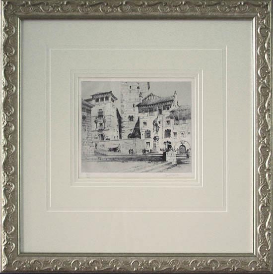 Samuel Chamberlain - Framed Image - Plaza San Martin Segovia