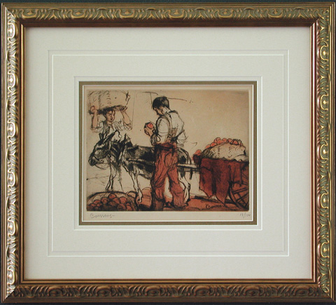 Armand Coussens - Framed Image - The Orange Cart