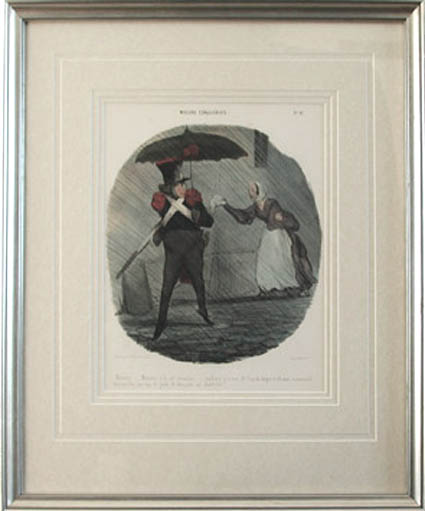 Honore Daumier - Framed Image - Monsieur Monsieur V La vot Mouchoir