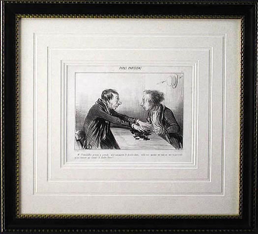 Honore Daumier - Framed Image - Mr. Fremouillot je vous y prends