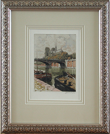 De La Brye - Framed Image - Notre Dame From The Seine