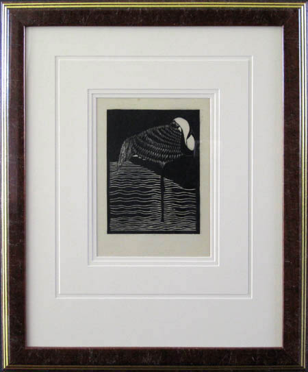 Samuel Jessurun de Mesquita - Framed Image - Witnekkraanvogel or White-Naped Crane