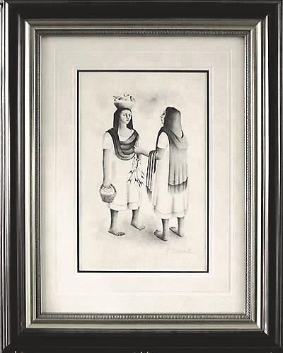 Francisco Dosamantes - Framed Image - Mexican Marketplace Fishwives