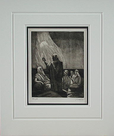 Israel Doskow - Matted Image - A biblical Scene