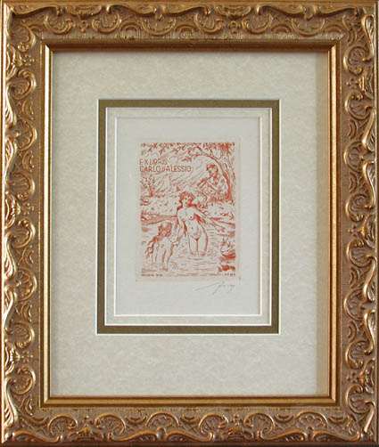 Vitezslav Fleissig - Framed Image Ex-Libris Carlo d'Alessio