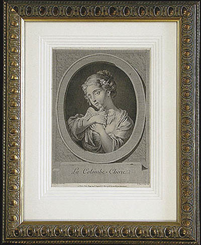 Charles Francois Flipart - Framed Image - La Colombe Cherie