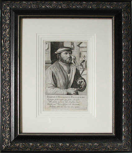 Simon Frisius and Hendrik Hondius - Framed Image - Portrait of Hans Holbein
