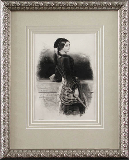 Hippolyte Guillaume Suplice Chavalier - Gavarni - Framed Image - Gulnare (Mlle. Melanie Waldor)