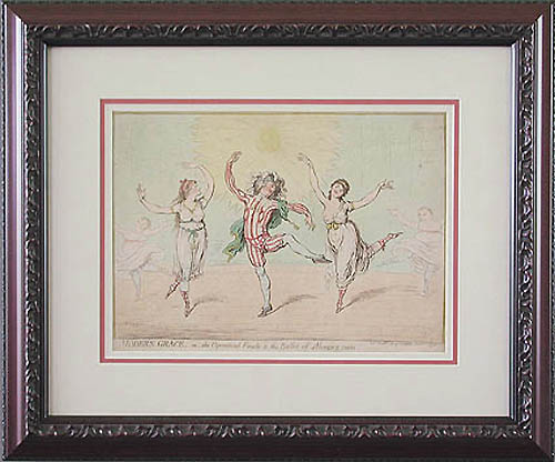 James Gillray - Framed Image - Modern Grace - The Ballet of Alonzo e Caro