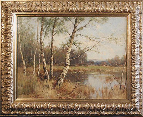 James Edward Grace - Framed Image - Birches By The Marsh